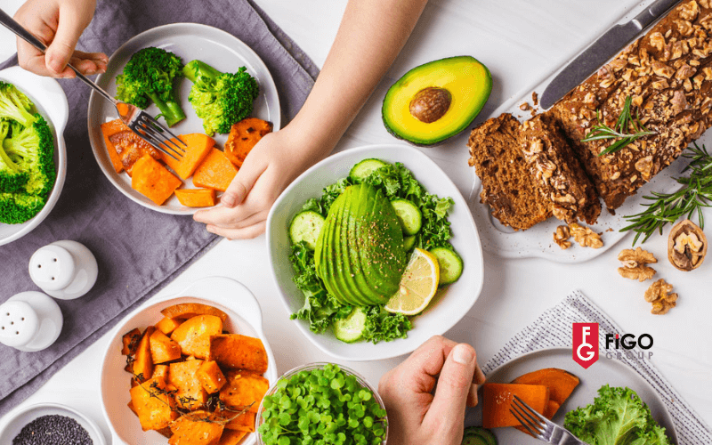 Ăn nhiều thực phẩm lành mạnh giúp giảm căng thằng khi du học úc