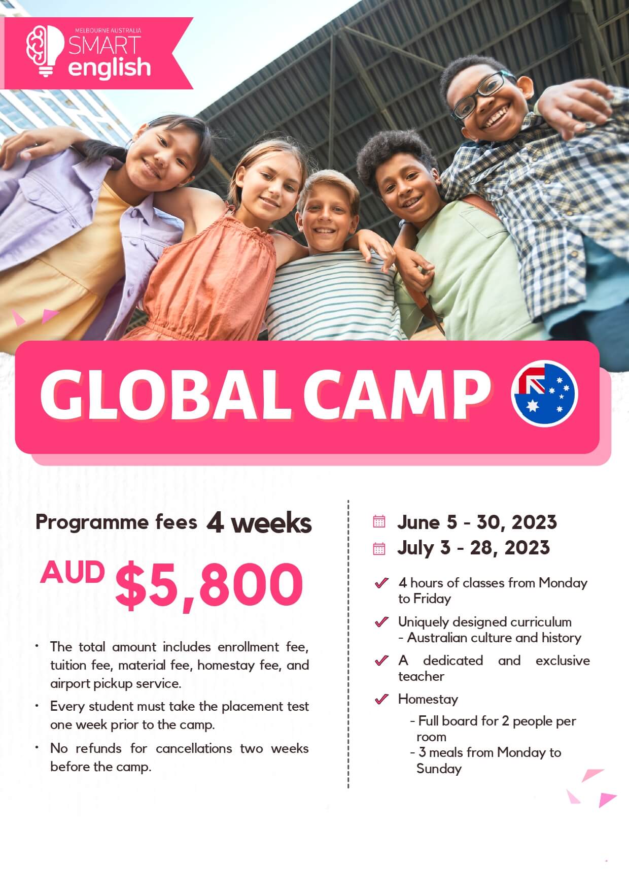 Chi phí tham gia trại hè Úc