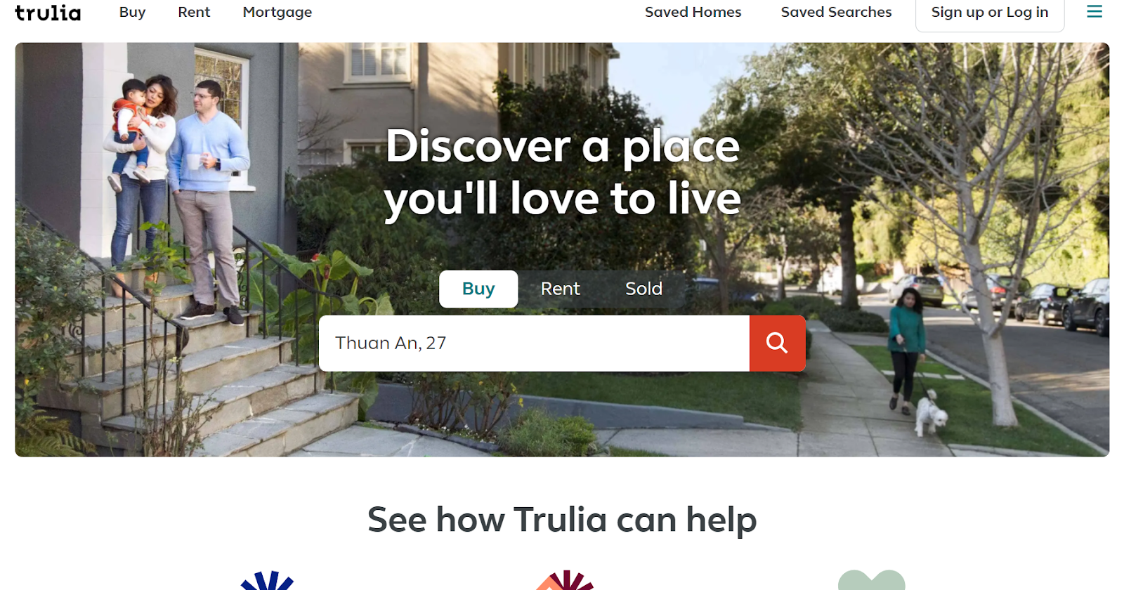 Trang web về chỗ ở - Trulia