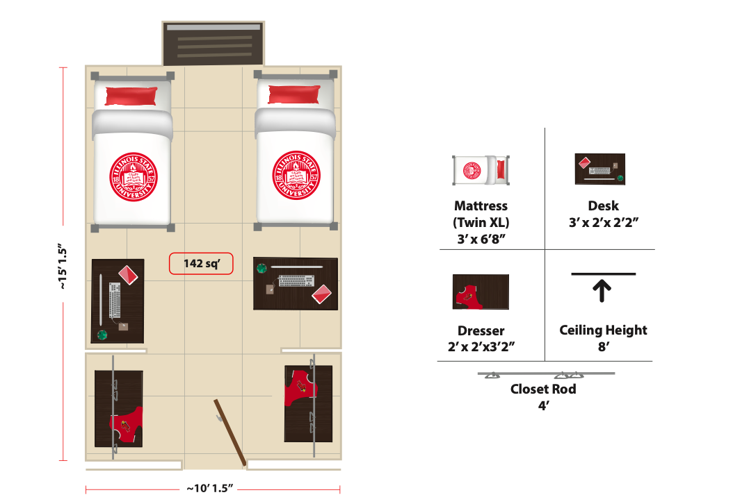 nhà ở khi du học bang Illinois