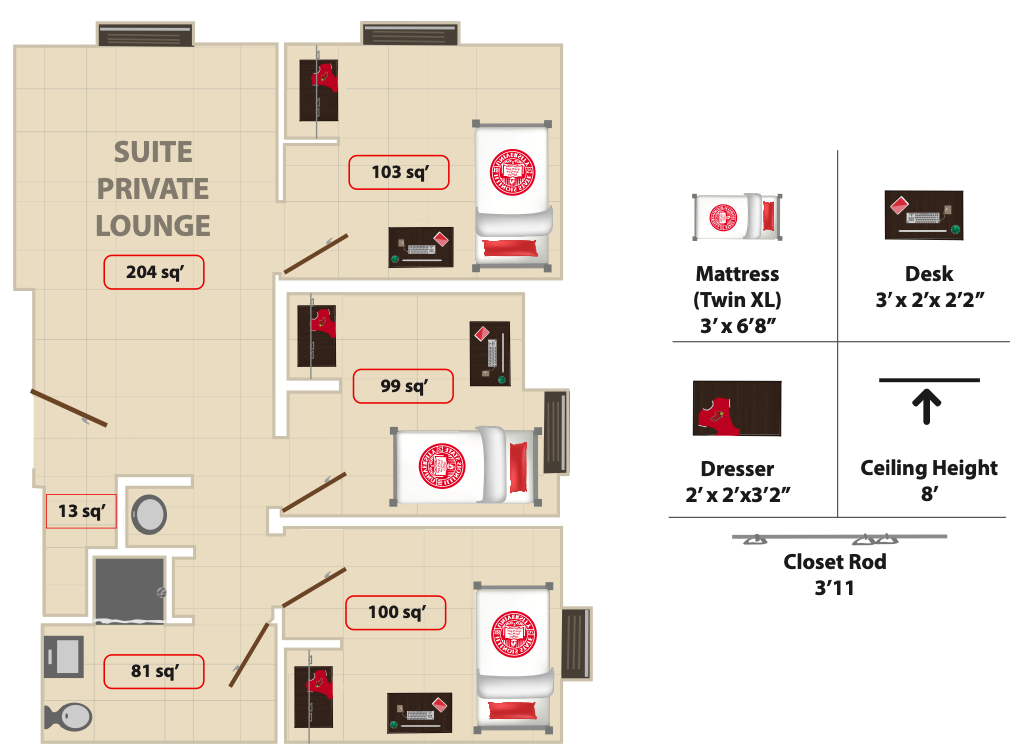 nhà ở khi du học bang Illinois