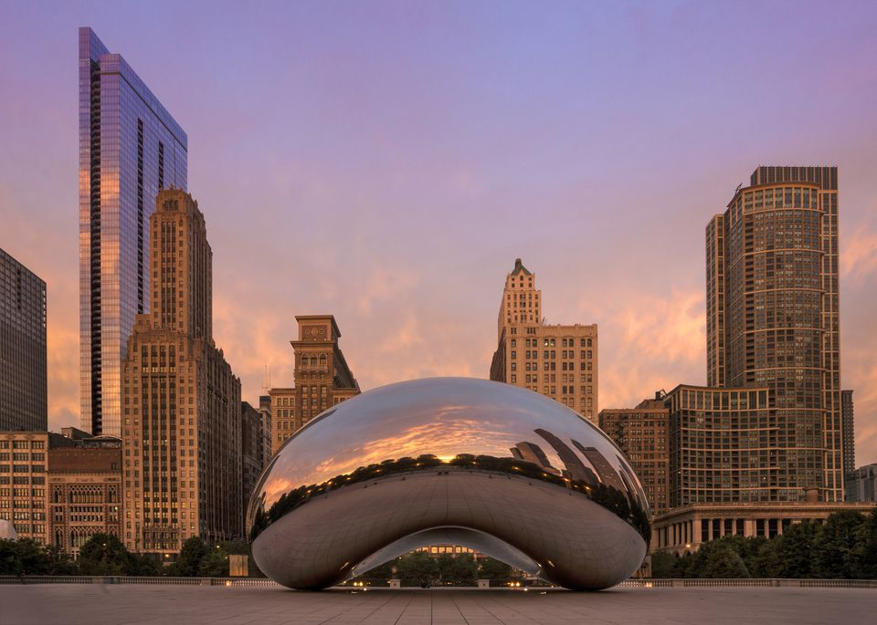 Cổng trời Cloud Gate ở bang Illinois